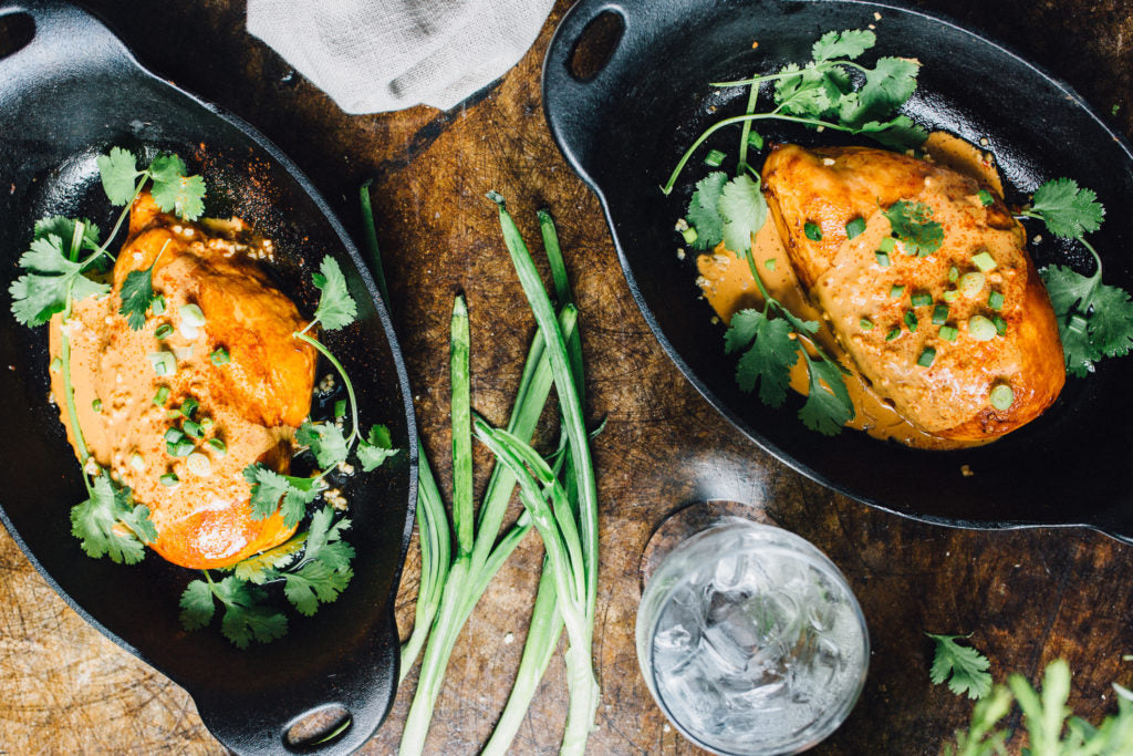 Baked Chicken with Peanut Sauce