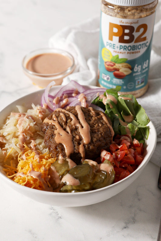 Sauerkraut Turkey Burger Bowls