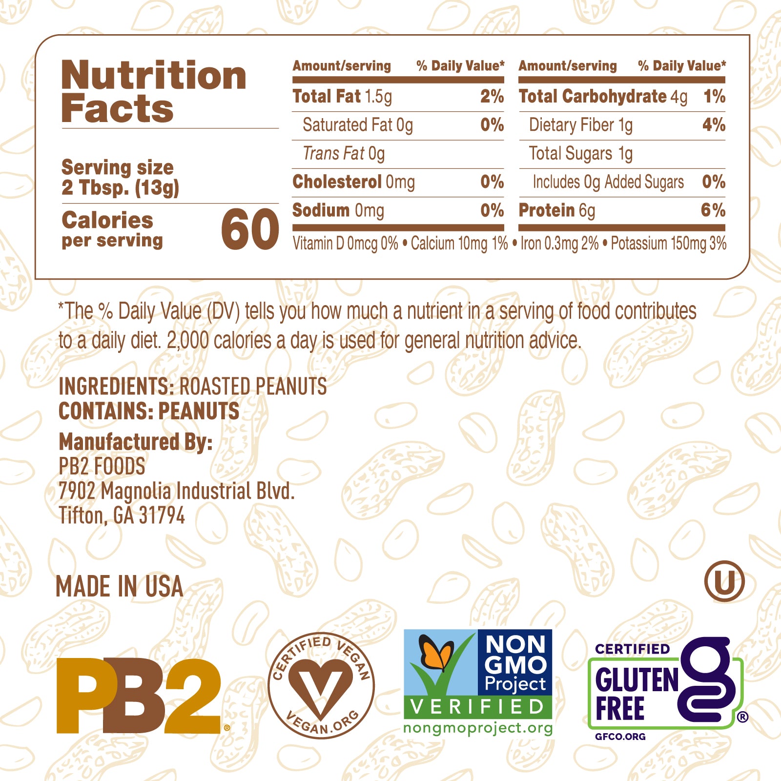 PB2 - Pure Peanut Powder - No Sugar or Salt