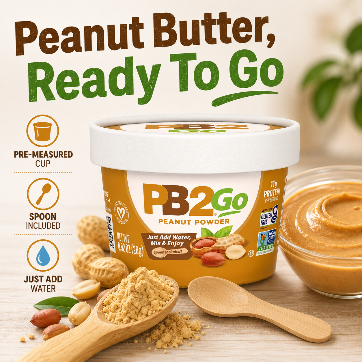 PB2Go Peanut Powder Cups